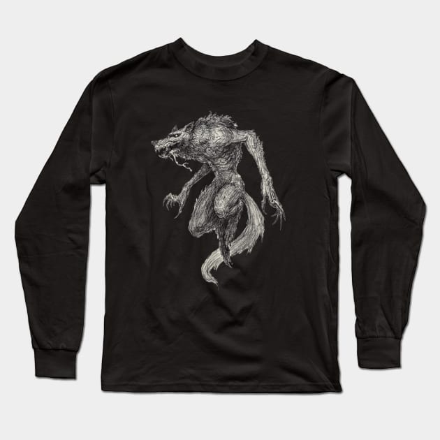 Werewolf Long Sleeve T-Shirt by charleslister